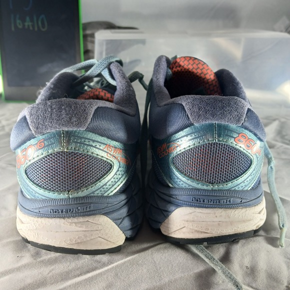 New Balance 860v6 Womens Running Shoes Blue Orange Cushioning‎ Sneakers Size 8.5 - Picture 5 of 8